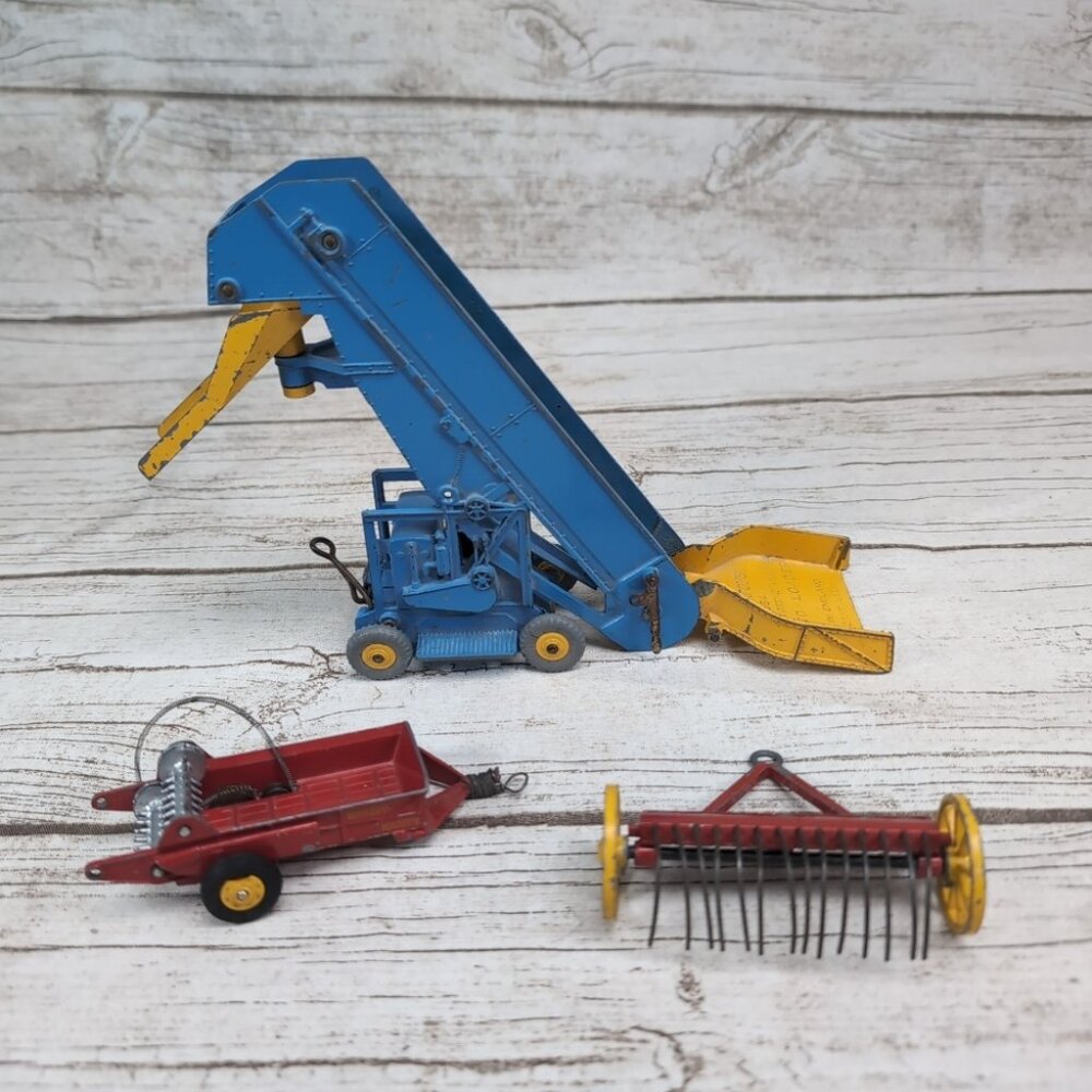 Lot Of 3 Vintage Dinky Toys Farm Equipment